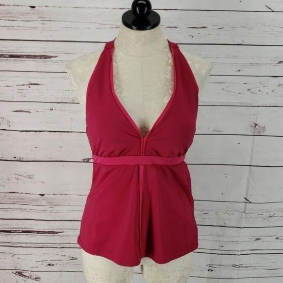 Spanx Tankini Halter Swimsuit Top Size 10 - Picture 1 of 7